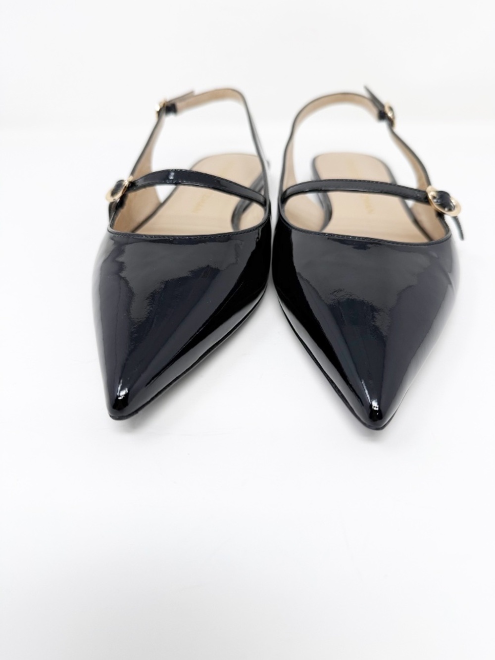 New Stuart Weitzman Emilia Mary Jane Slingback Flat Black Sz 7.5 - Picture 9 of 14